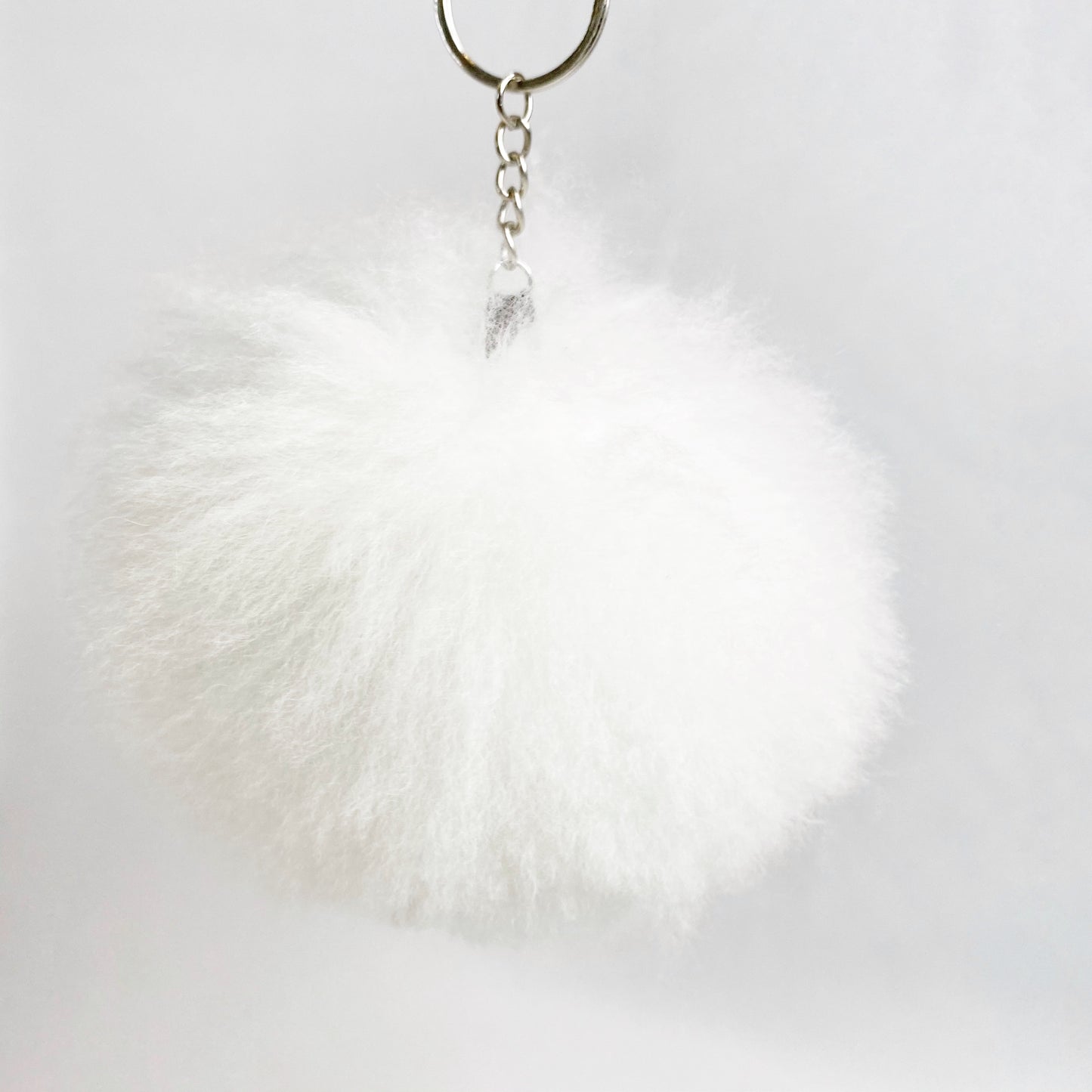 Pom Pom Alpaca Stuffed Keychain — Handmade