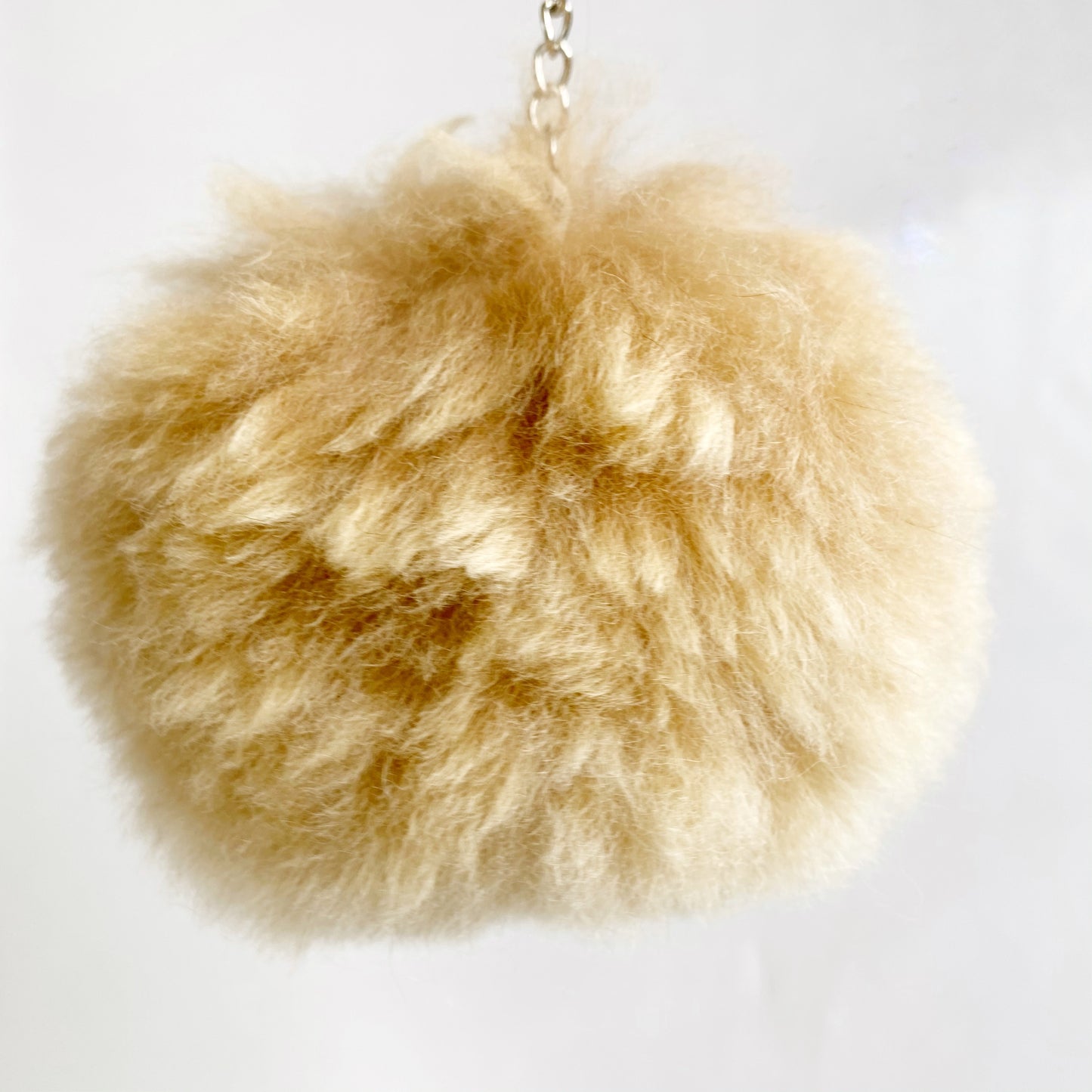 Pom Pom Alpaca Stuffed Keychain — Handmade